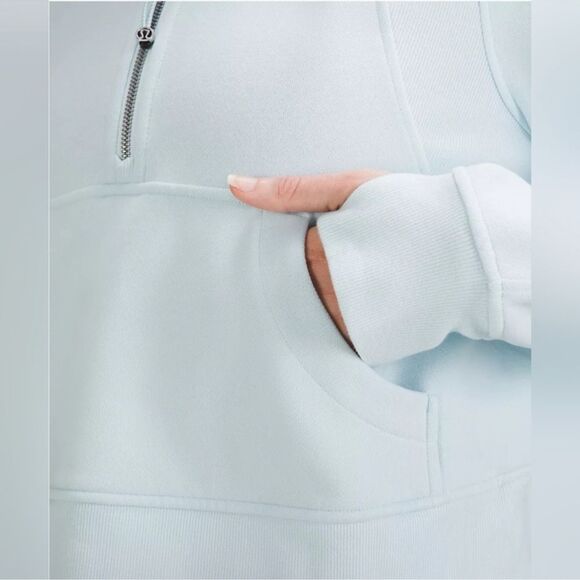 Lululemon Scuba Oversized Funnel Neck Half Zip In Powder Blue. Size XS/S. - Picture 4 of 10